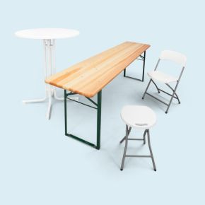 Tables, Bancs, Chaises & Tabourets pliables