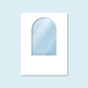 Cloison Hexagon, blanche, avec fenêtre, sans impression
