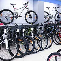 Supports publicitaires pour magasins de vélos