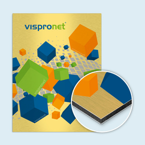 Panneaux composites en aluminium, or, brossé