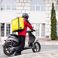 Supports publicitaires pour les coursiers