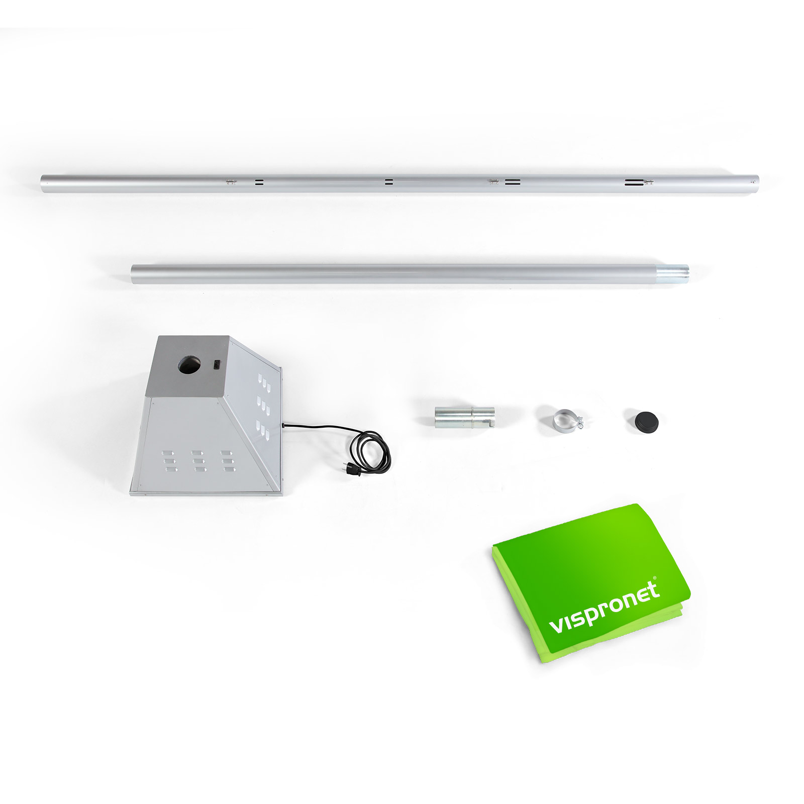 Pavillon avec mât avec soufflerie