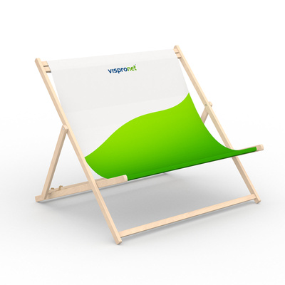 Chaise longue double en bois, sans accoudoirs