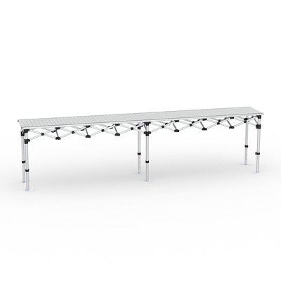Table pliante en aluminium, 380&nbsp;x&nbsp;55 cm