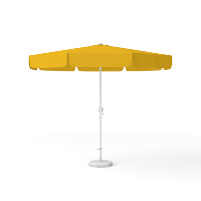 Petit parasol avec manivelle, rond – unicolore
