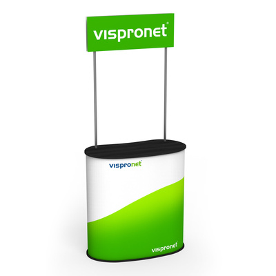 Comptoir de promotion léger avec affichage en hauteur