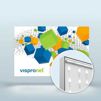 Cadre éclairant Q-Frame® LED - Paysage, profilé 50 mm