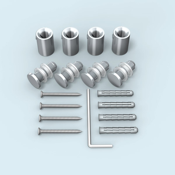 Entretoises murales en acier inox ø 13 mm/20 mm - pour trous de ø 10 mm