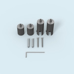 Fixations plafond, acier inox, ø 18 mm - kit de 2 systèmes