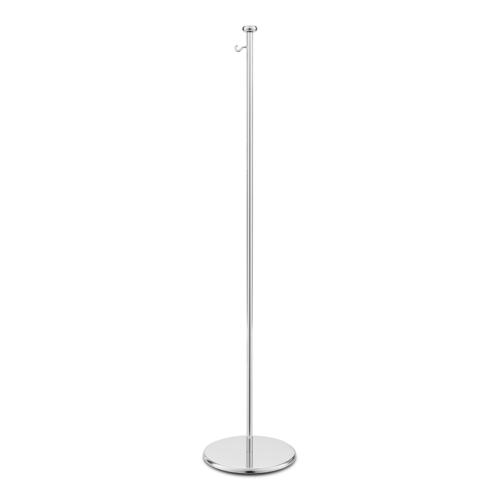 Socle drapeau de table chromé - hauteur 40 cm