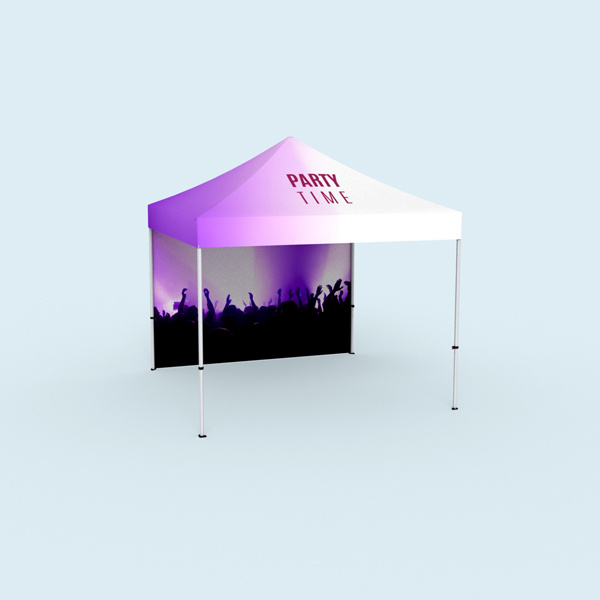 Tente pliable Basic: impression numérique possible sur toute la surface