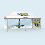 Cloisons : 1 avec fenêtre panoramique, 1 pleine (visuels vers l'intérieur)