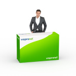 Table pliante alu avec housse – bords latéraux semi-ouverts, 150x55cm