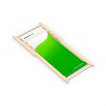 Chaise longue en bois, plié, toile montée