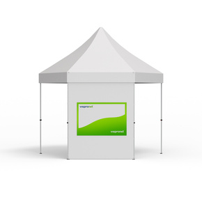 Bannière échangeable imprimée - format paysage, pour cloisons de tente Hexagon