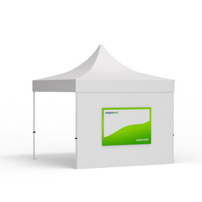 Bannière échangeable imprimée - format paysage pour parois de tente pliable