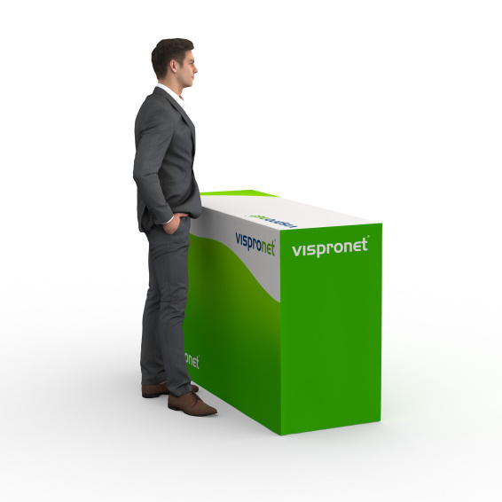 Table pliante alu avec housse – bords latéraux fermés, 150 x 55 cm