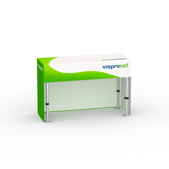 Table pliante alu avec housse, dos court, 150 x 55 cm