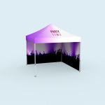 Tente pliable Basic: impression numérique possible sur toute la surface