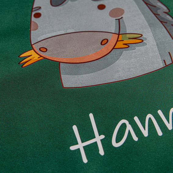 Vue détaillée du transfert DTF