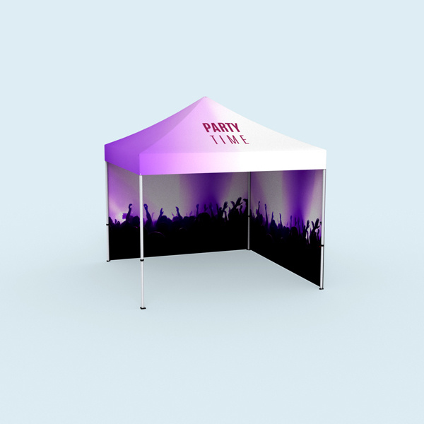 Tente pliable Basic: impression numérique possible sur toute la surface