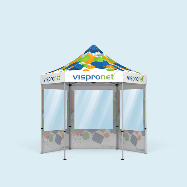 Tente pliante avec 3 cloisons avec fenêtres panoramiques