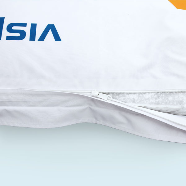 Coussin géant rectangulaire, housse avec fermeture éclair dissimulée (à l'arrière, en haut) 