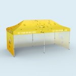 Tente pliable Select: impression numérique possible sur toute la surface