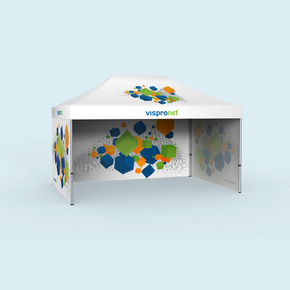 Tente pliable Select 3 x 4,5 m, imprimée - 3 cloisons