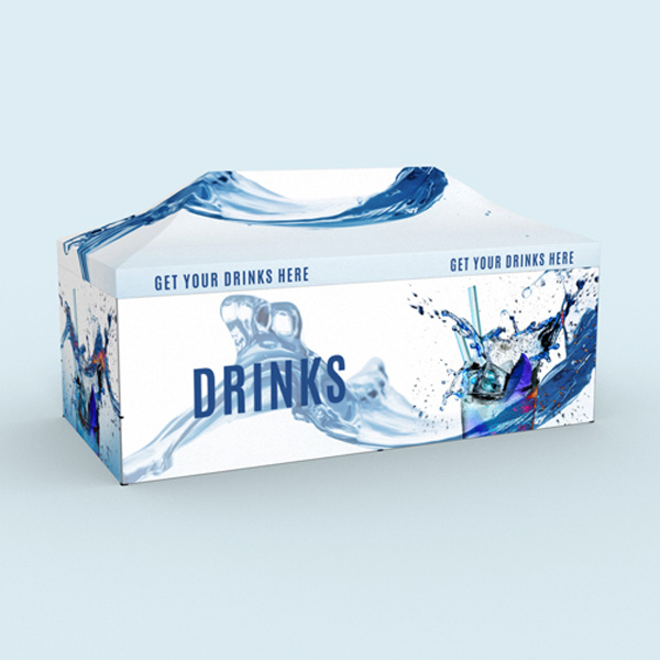 Tente pliable Basic: impression numérique possible sur toute la surface