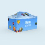 Tente pliable Basic: impression numérique possible sur toute la surface