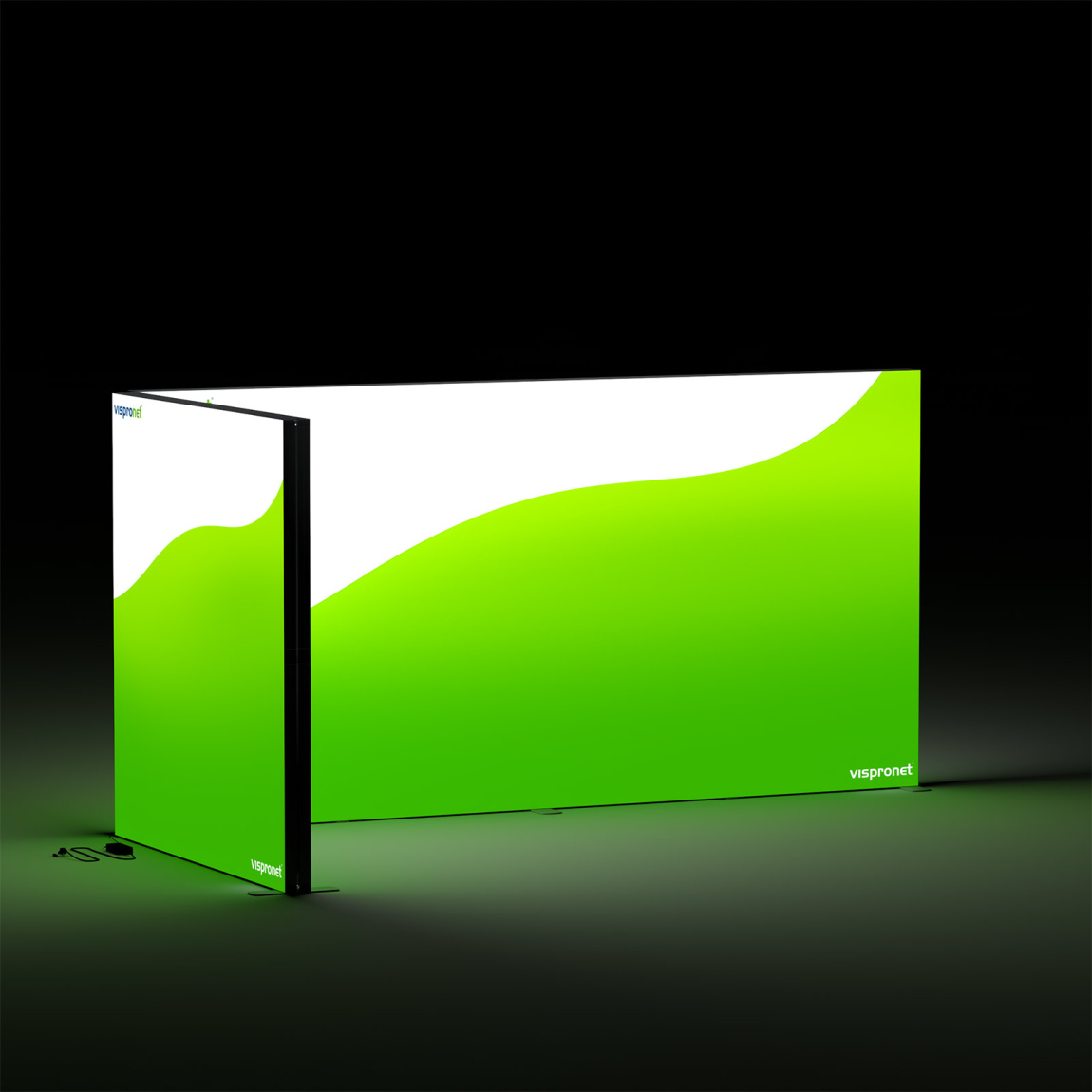 Module d'angle, largeur du système : 200 cm x 400 cm