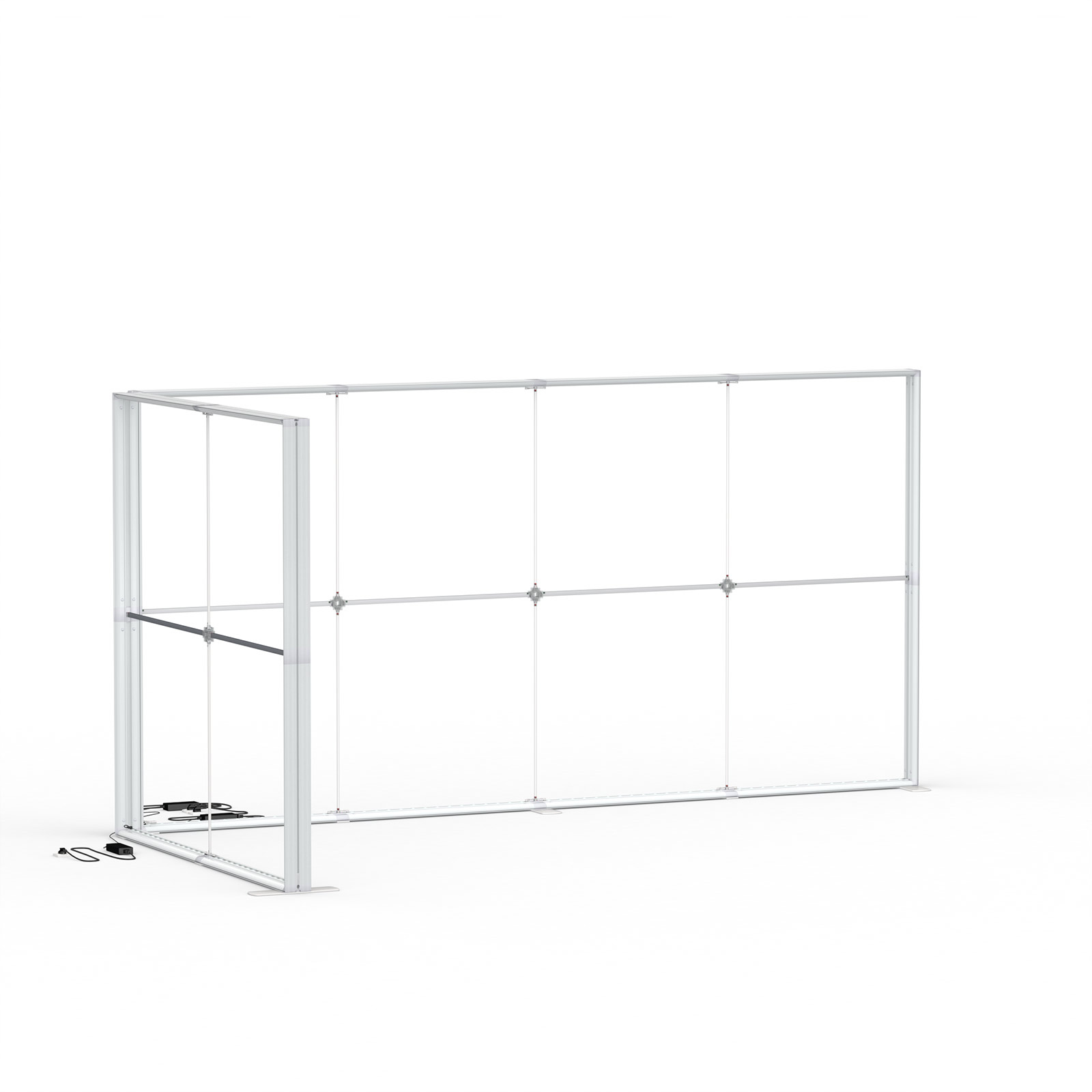 Module d'angle, largeur du système : 200 cm x 400 cm