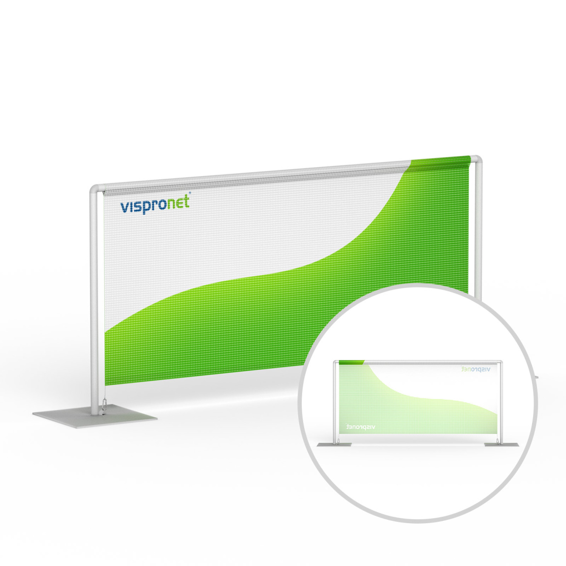 Système de barrière, imprimé sur un côté, face arrière