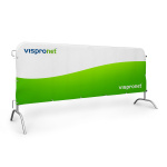 Barrière de sécurité avec housse textile