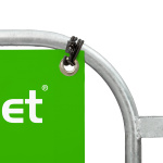 Bâche fixée avec sandow muni d'un crochet plastique 200 mm, noir