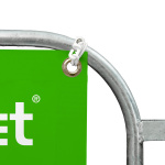 Bâche fixée avec sandow muni d'un crochet plastique 200 mm, blanc