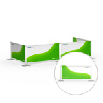 Système de barrière, imprimé sur un côté, face arrière