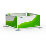 Système de séparation avec 4 champs, variante de positionnement carrée