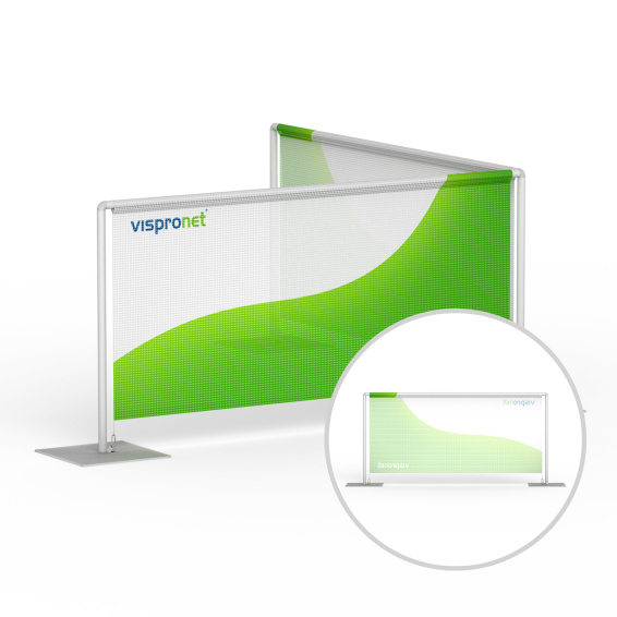 Système de barrière, imprimé sur un côté, face arrière