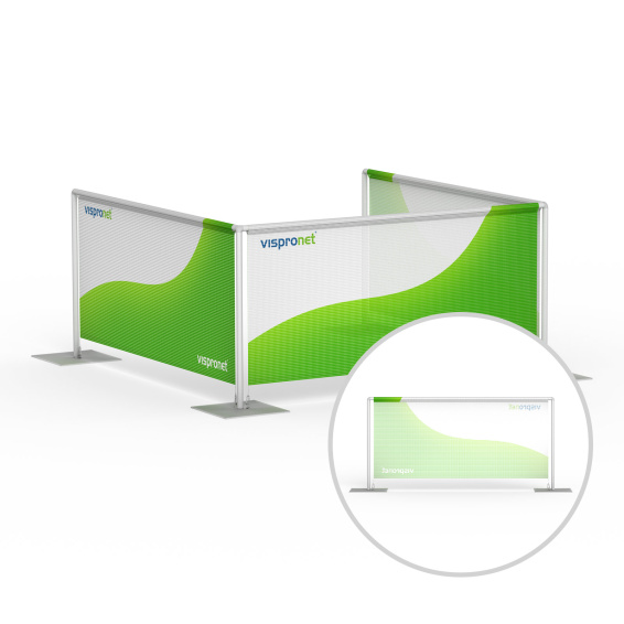 Système de barrière, imprimé sur un côté, face arrière