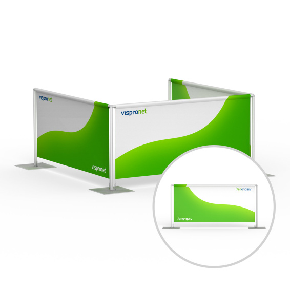 Système de barrière, imprimé sur un côté, face arrière