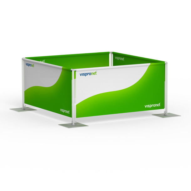 Système de séparation avec 4 champs, variante de positionnement carrée