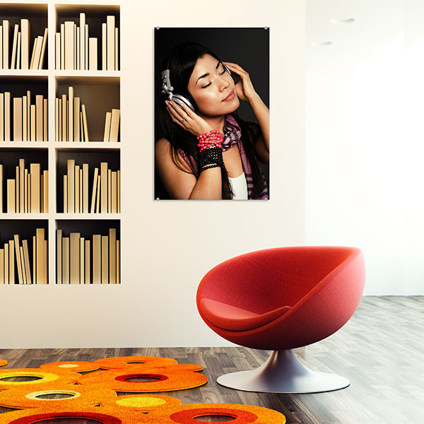 Impression photo directe sur composite aluminium - fixation par entretoises murales