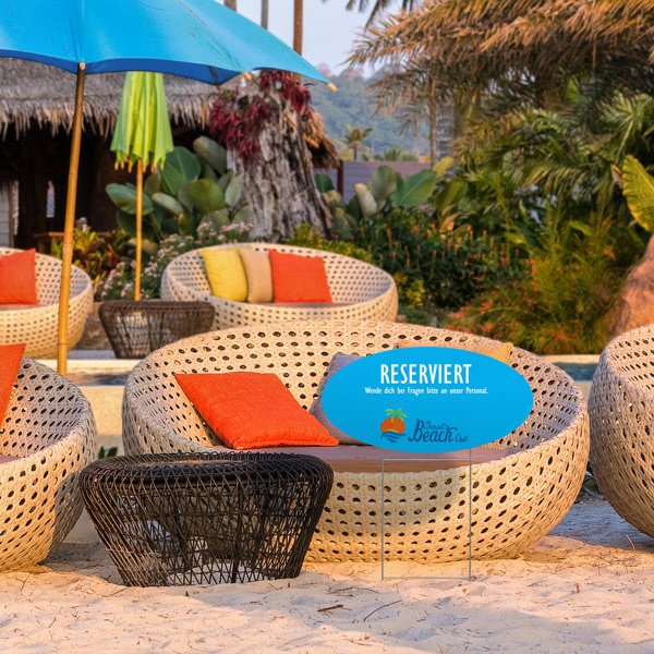 Panneau de jardin - panneau de réservation à la plage