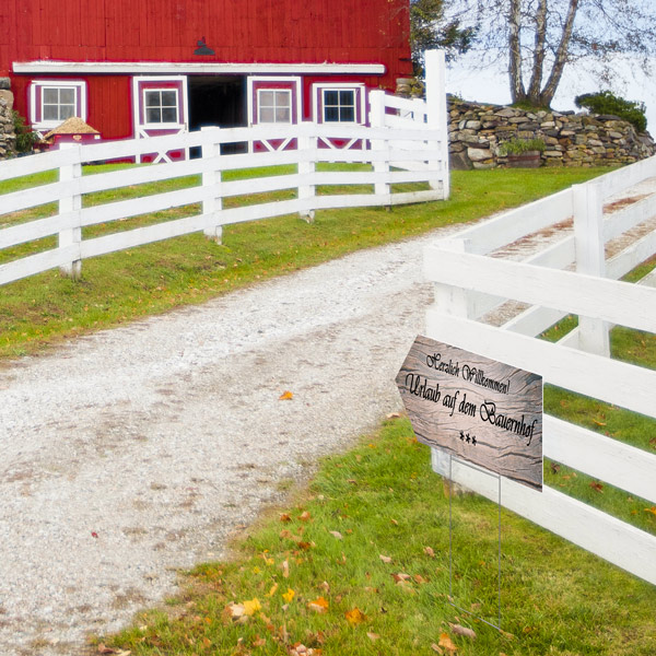Panneau de chambres d'hôtes - vacances à la ferme