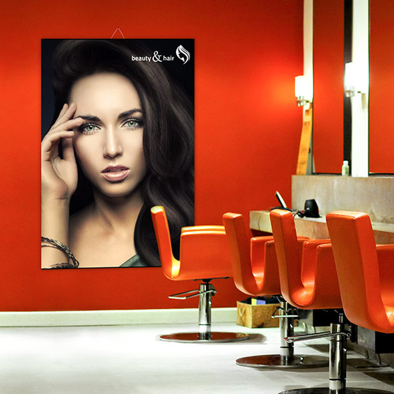 Kakémono avec photo imprimée - baguettes métalliques incluses