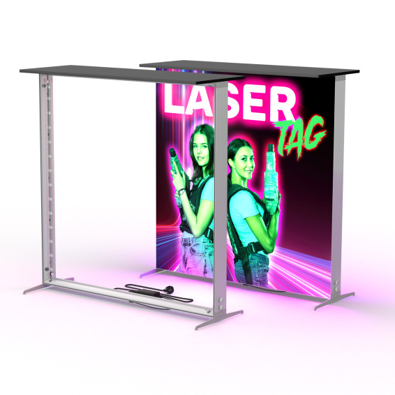 Comptoir d’exposition Lightbox click