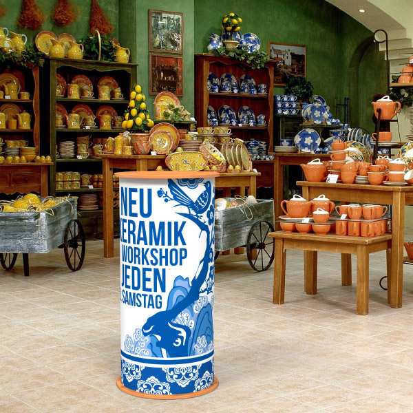 Comptoir de promotion colonne – le comptoir idéal pour les promotions et événements