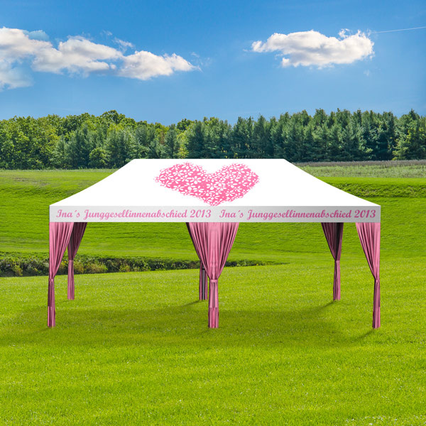 Tente pliante Select 3 x 6 m avec rideaux décoratifs assortis